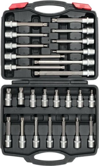 Yato Skralle YT-77542 Spline Og Pipesett 26 Deler (1/2'')