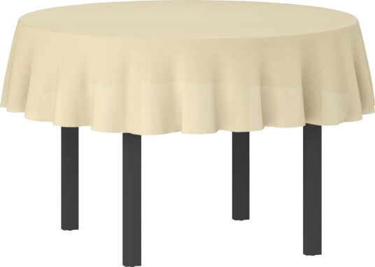 vidaXL Bordduk 5 stk. Rund Kremhvit Ø 140 cm vidaXL Bordduk 5 stk. Rund Kremhvit Ø 140 cm