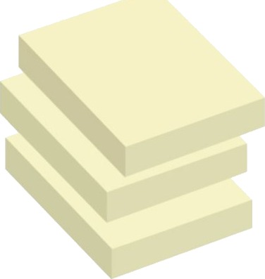 Notes Q Line Stick"n Gul 38X50 Mm   12 Stk./Pakke