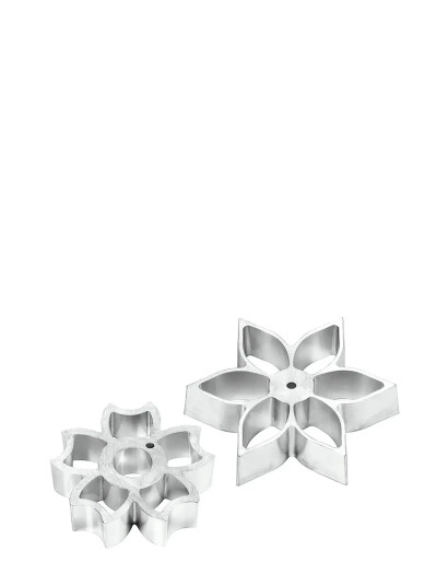 Plate it Buñuelos Rosettes Flower Power 2 Set Plate It Silver ONE SIZE Plate it Buñuelos Rosettes Flower Power 2 Set Plate It Silver ONE SIZE