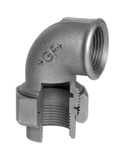 Georg-Fischer 3/4" Sort Konisk Vinkelunion for Vann