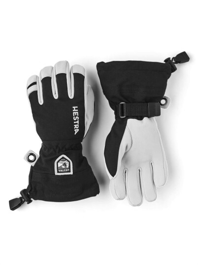 Hestra Army Leather Heli Ski jr 5 finger black Hestra Army Leather Heli Ski jr 5 finger black