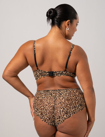 Understatement Underwear Lace Highwaist Briefs - Gold - L