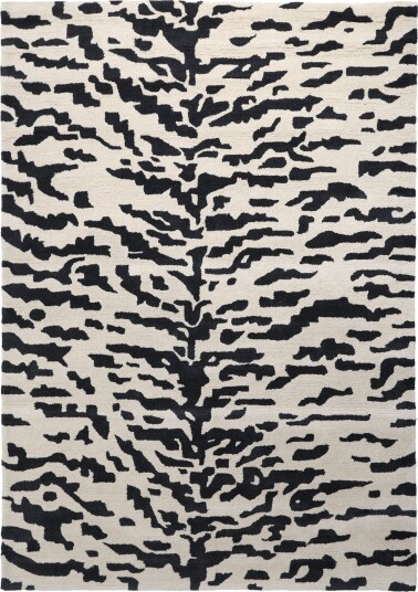 Ryetepper Zebra Tufted Wool Premium hvit/svart Størrelse: 160 x 230 cm