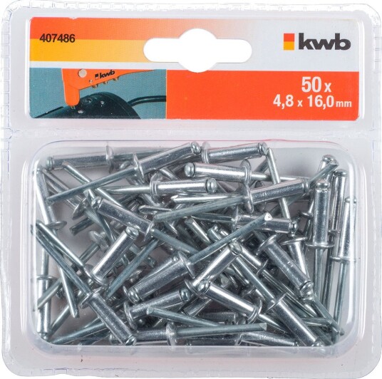 kwb Popnagler 4,8 × 16 mm, 50 Stk. kwb Popnagler 4,8 × 16 mm, 50 Stk.