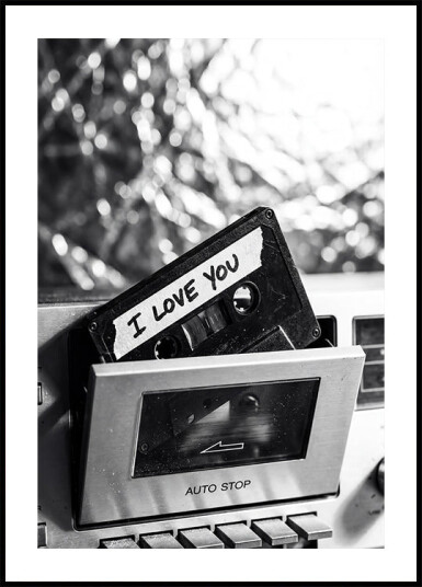 I Love You Cassette Plakat Plakat / 70x100cm I Love You Cassette Plakat Plakat / 70x100cm