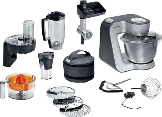 Bosch Serie 4 MUM58359 Kjøkkenmaskin 3,9L 1000W med Ekstra Tilbehør Sølv