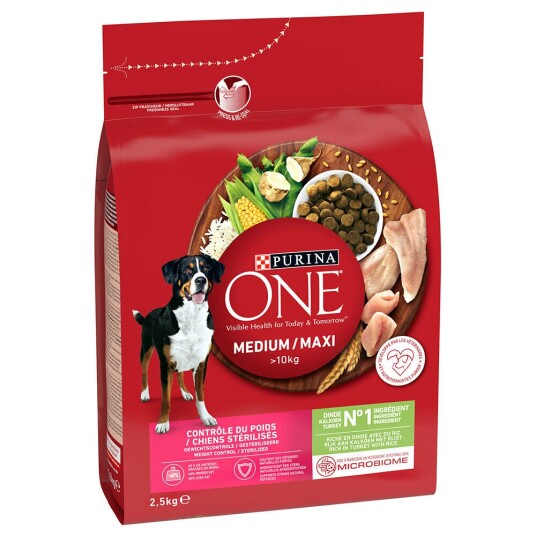 Purina One Medium/Maxi Weight Control Sterilised Kalkun 2.5 kg