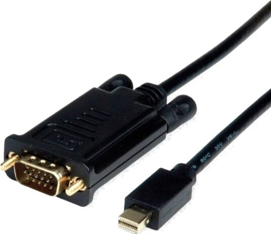 Roline 04/11/5978, 3 M, Mini Displayport, Vga (D-Sub), Hankjønn, Hankjønn, Rett