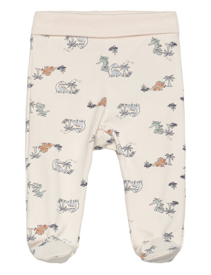 Fixoni Pants W. Feet Aop Beige 56 Fixoni Pants W. Feet Aop Beige 56