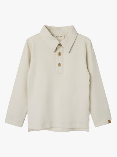 Lil- Atelier Fundo Long Sleeve Slim Top Beige 122/128