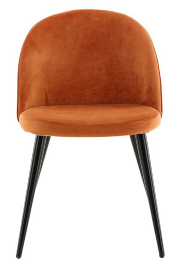 Velvet spisestuestoler velour oransje, svart. Velvet spisestuestoler velour oransje, svart.
