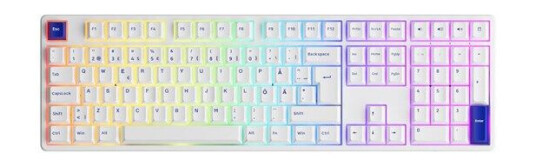 Akko 5108B Blue/White CS Silver - ND - Gamingtastatur - Nordisk - Hvit Akko 5108B Blue/White CS Silver - ND - Gamingtastatur - Nordisk - Hvit