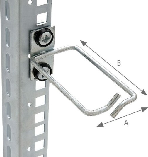 Triton Kabelringsholder for rack 80x40mm ??pen front rustfritt stål
