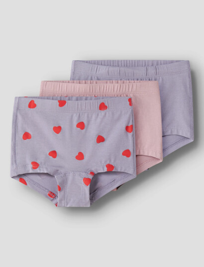 Name It Nmftights 3P Lavender Hearts Noos Pink 122 128