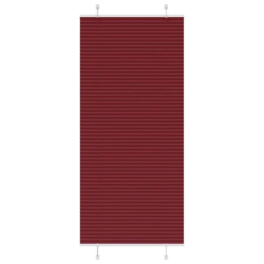 Plisségardin Bordeaux Rød 90x200 cm Stoff Bredde 89,4
