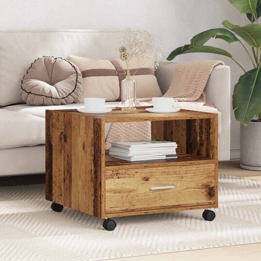 vidaXL Kaffebord Gammelt tre 55 x 55 x 45 cm Konstruert tre