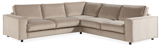 Cloudia Hjørnesofa Fløyel Beige