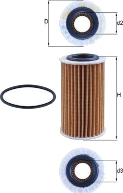 Oljefilter MAHLE ORIGINAL OX 1267D Oljefilter MAHLE ORIGINAL OX 1267D