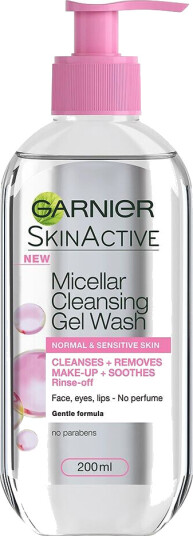 Garnier Skin Active Micellar Cleansing Gel Wash 200 ml Sminkefjerner Garnier Skin Active Micellar Cleansing Gel Wash 200 ml Sminkefjerner