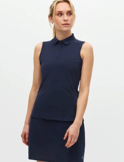 Röhnisch Fluid Tech Sleeveless Poloshirt Navy XS Röhnisch Fluid Tech Sleeveless Poloshirt Navy XS