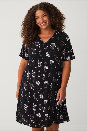 Zizzi Kjole vBella Abk Dress Svart
