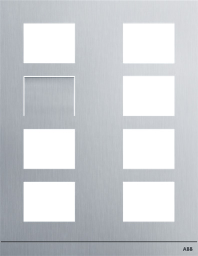 ABB Velkomstramme for Videosystem, Alu, Størrelse 2/4, 41388cf-a