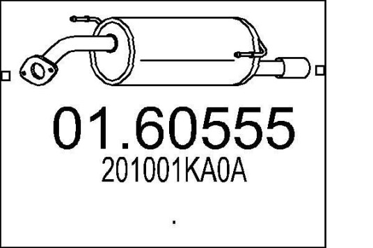 Bakre eksospotte MTS 01.60555