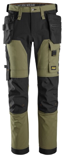 Snickers Workwear 6275-3104 Arbeidsbukse khaki grønn/svart 50, Klær