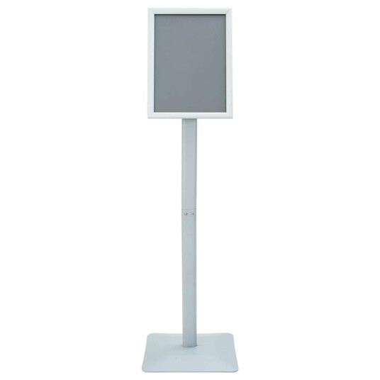 Pedestal plakatstativ sølv 32 x 27 x 119 cm PVC og støpejern