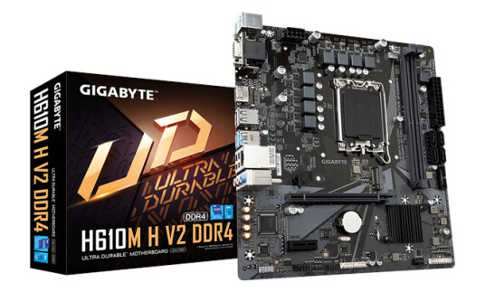 GIGABYTE H610M H V2 Micro-ATX hovedkort med DDR4 og LGA 1700 støttede prosessorer GIGABYTE H610M H V2 Micro-ATX hovedkort med DDR4 og LGA 1700 støttede prosessorer