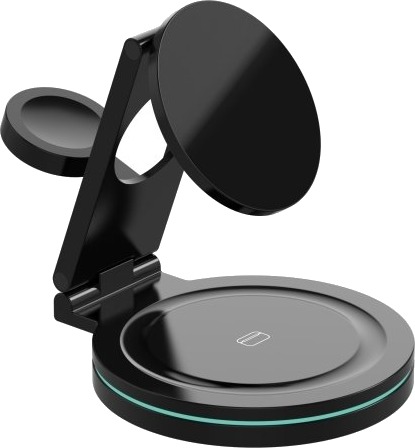 Sinox Pro 3-I-1 Trådløs Ladeholder 15 W Svart