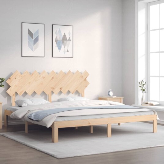 vidaXL Sengeramme med hodegavl 6FT Super King heltre