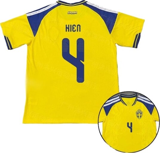 Sverige 1994 VM Hjemmedrakt Kort Erme Nr. 4 HIEN Størrelse L