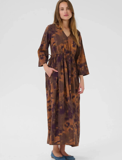 Culture Cujustine Gally Long Dress - Brown - S Culture Cujustine Gally Long Dress - Brown - S
