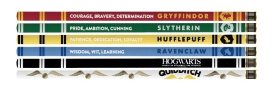 Harry Potter - Blyanter I En House Pride-Boks, 6 Stk.