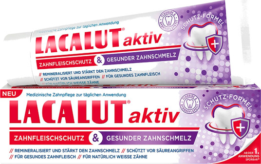 Lacalut Active Tannkrem Gum Beskyttelse og sunn tannemalje