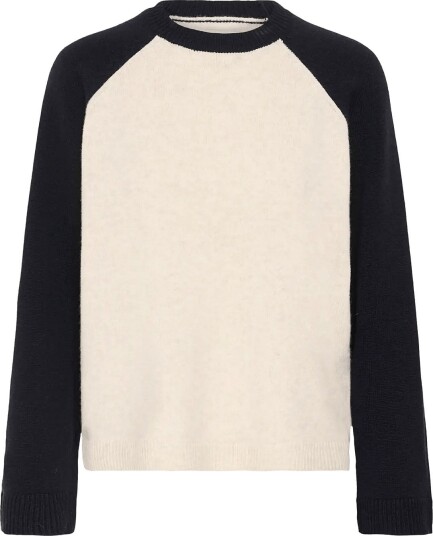 Part Two Cleopw Pullover OATMEAL/NAVY COLORBLOCK S Part Two Cleopw Pullover OATMEAL/NAVY COLORBLOCK S