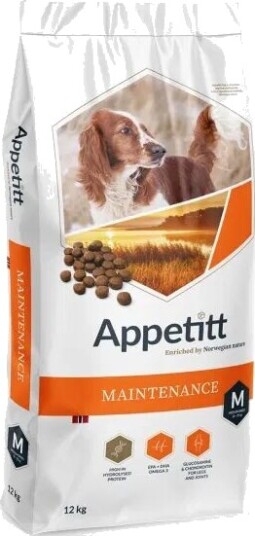 Appetitt Hundefôr Maintenance Medium for Voksne 12 kg med Omega-3 og Omega-6 Appetitt Hundefôr Maintenance Medium for Voksne 12 kg med Omega-3 og Omega-6
