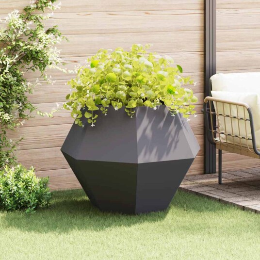 vidaXL Plantekassed Svart 100 x 100 x 80 cm Stål vidaXL Plantekassed Svart 100 x 100 x 80 cm Stål