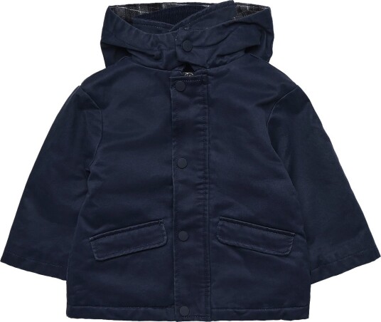 Mango Waxed Jacket With Hood NAVY 104