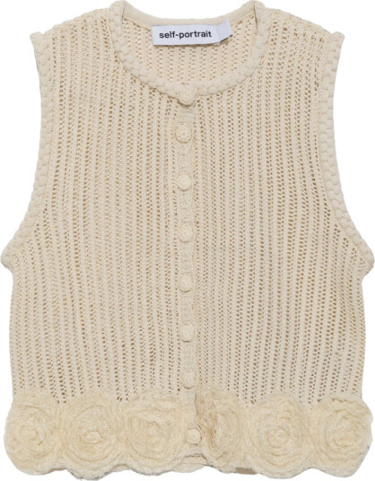 Self Portrait Dame Strikkevarer Beige M, Self Portrait Dame Strikkevarer Beige M,