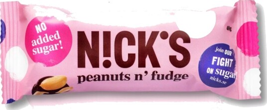 Nick's Sugarfree Peanuts & Fudge Chocolate 40g