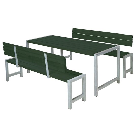 Hagebenksett PLUS Plank 186 cm Grønn Hagebenksett PLUS Plank 186 cm Grønn