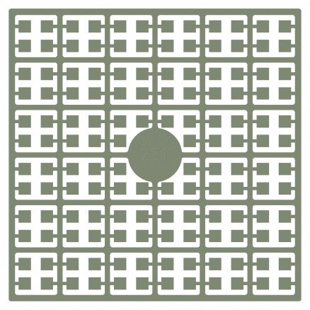 Pixelhobby Midi Perler 231 Ekstra mørk Grågrønn 2x2mm  140 pixels