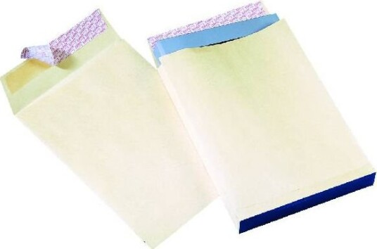 Herlitz Envelopes B4+ Hk (With Stripe) Rbd With Flared Sides And Bottom White 100 Pcs.