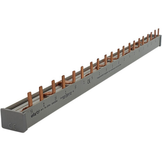 EFA Samleskinne stift S4/10 L1-N-L2-N-L3-N 10mm² 20 mod - 1643268