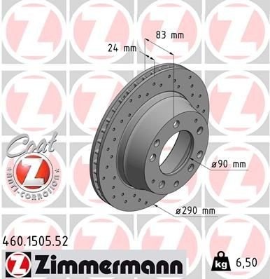 ZIMMERMANN 460.1505.52 Bremseskive