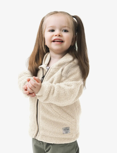 MINI A TURE Matliff Teddyfleece Jacket. Grs - Cream - 68 MINI A TURE Matliff Teddyfleece Jacket. Grs - Cream - 68