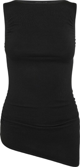 Gina Tricot Asymmetric Knitted Top Black M